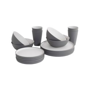 Outwell Gala 4 Person Dinner Set Grey Mist | Picnic Sets