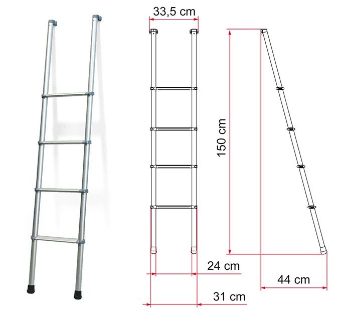 Fiamma Ladder Deluxe 4B Bunk Ladder