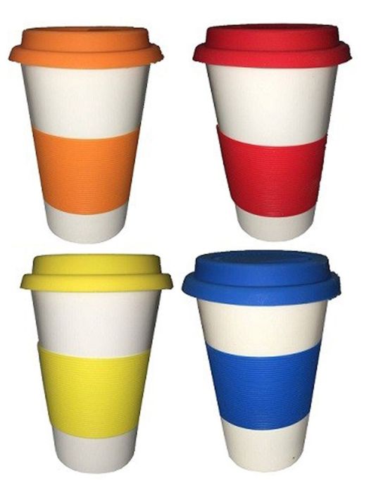 100 X Travel Mug Eco-Ceramic and Silicone